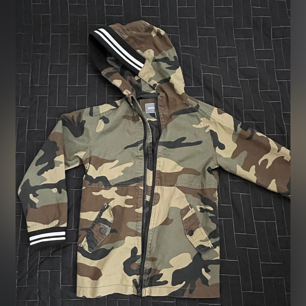Mk Kids Camo Hooded Jacket
